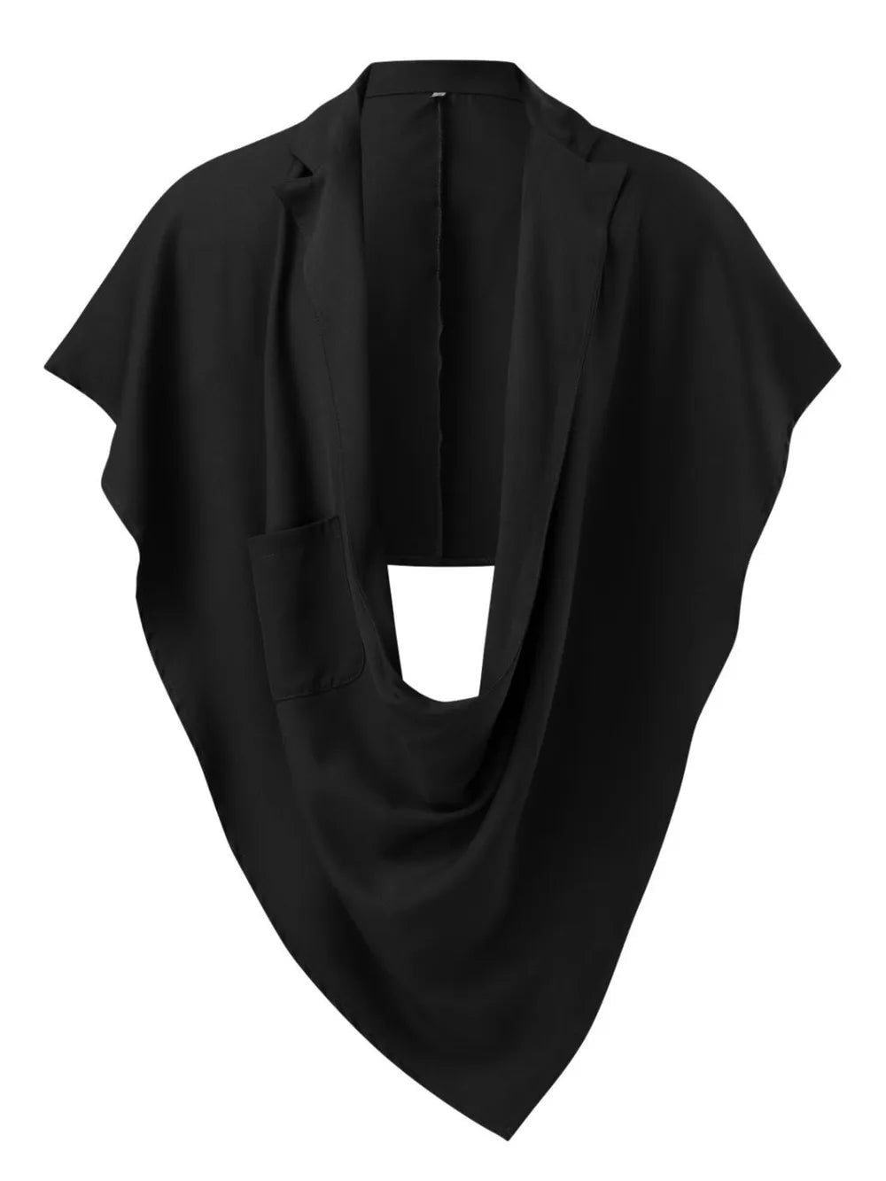 Men's Full Size Pocket Patched Draped Asymmetrical Hem Cape Plus Size - Plume & Peak