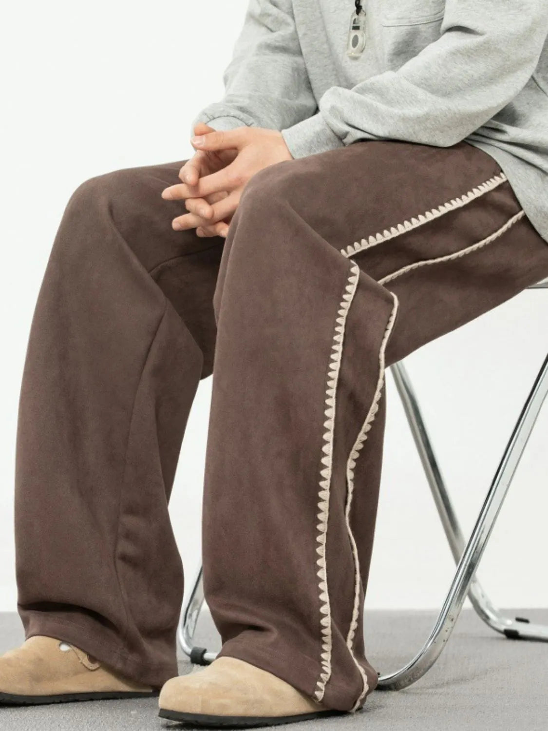 Men's Relaxed Wide-Leg Drawstring Pants | Streetwear Lounge Essential - Plume & Peak