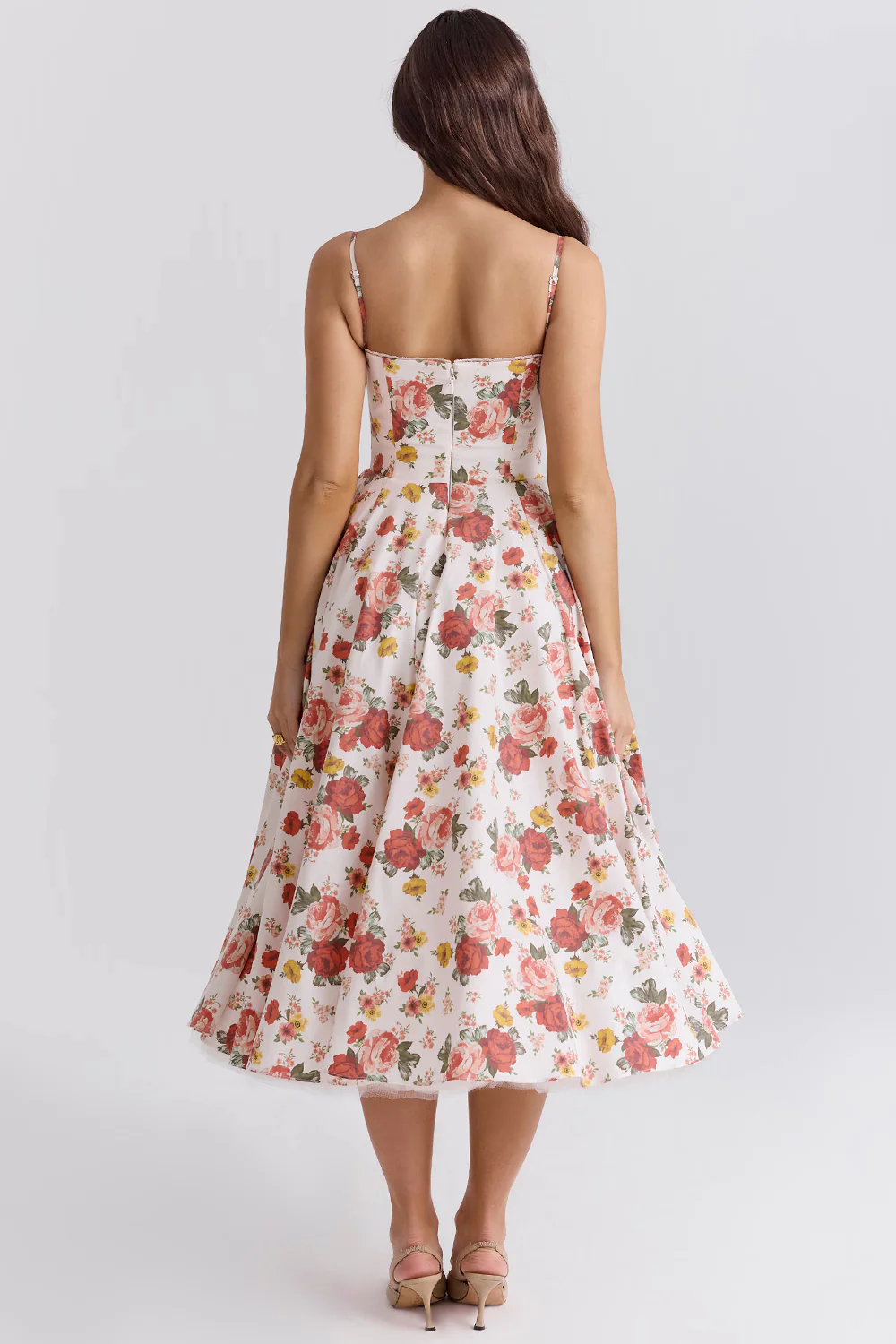 Flower LowCut Midi Dress - Plume & Peak