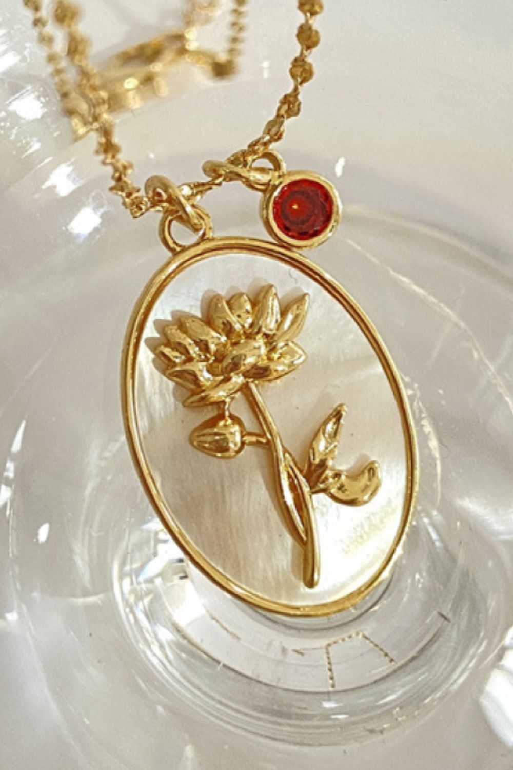 Flower Shell Pendant Copper Necklace - Plume & Peak