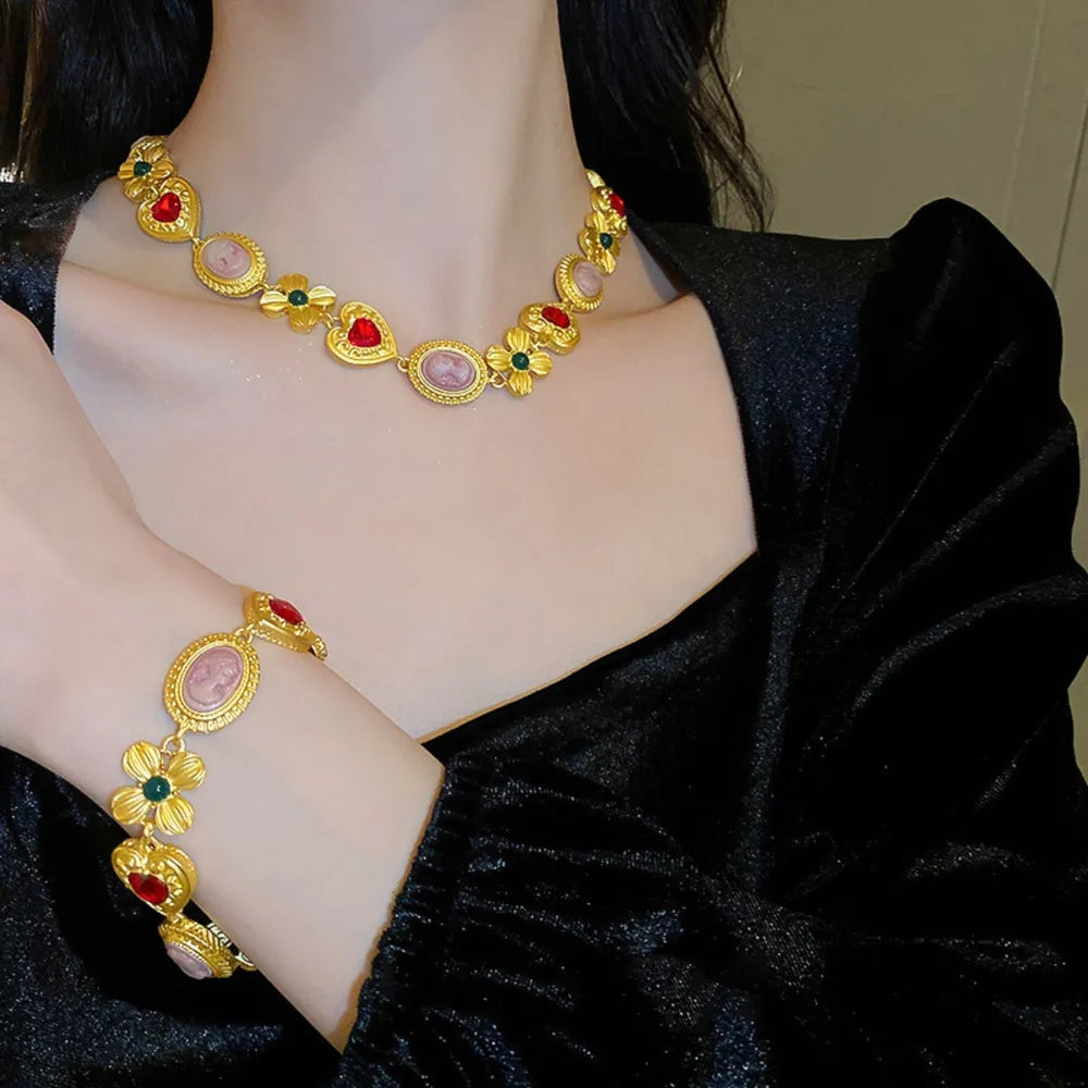 Sundara Gold Festival Necklace |Statement Choker - Plume & Peak