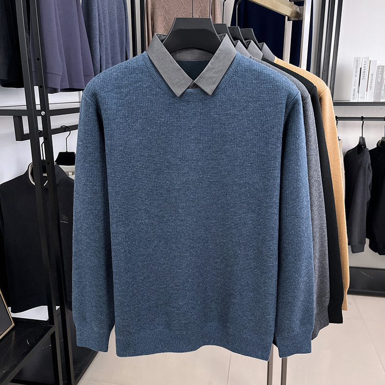 Sophisticated Layered Knit Pullover – Effortless Elegance - Plume & Peak