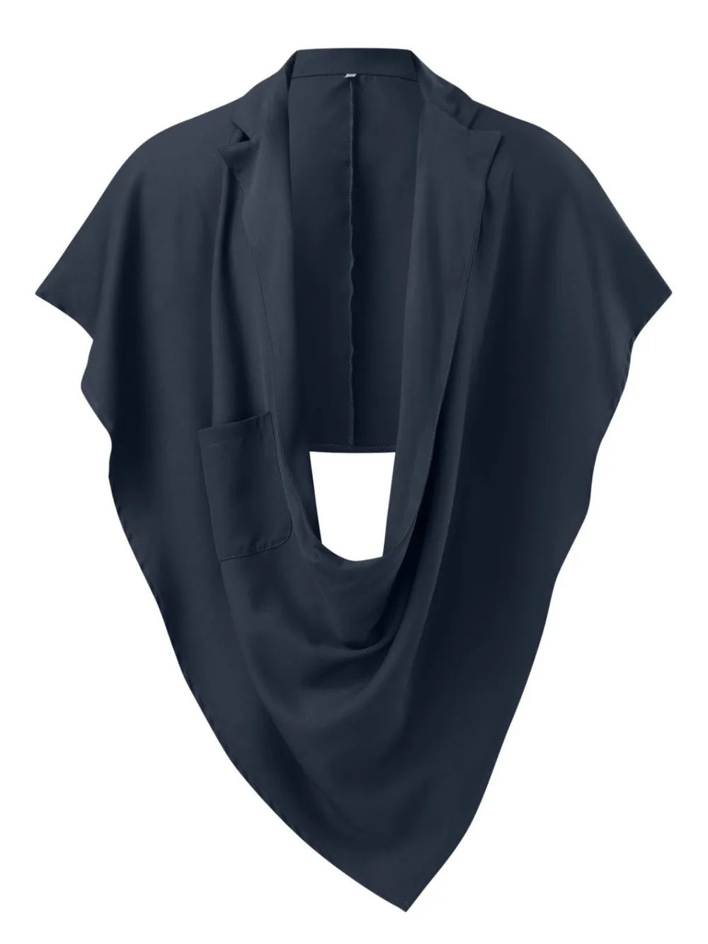 Men's Full Size Pocket Patched Draped Asymmetrical Hem Cape Plus Size - Plume & Peak