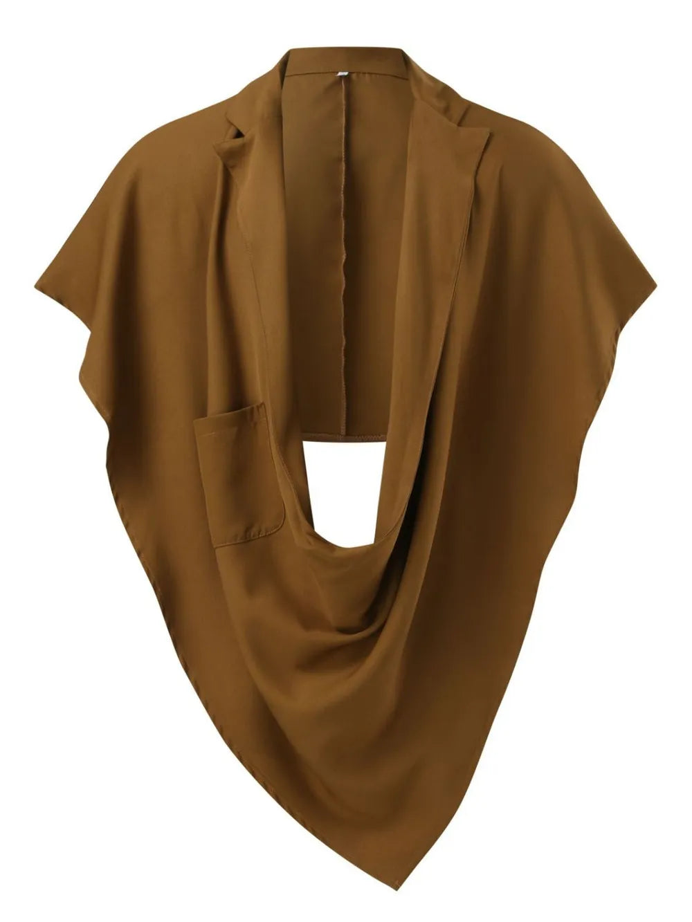 Men's Full Size Pocket Patched Draped Asymmetrical Hem Cape Plus Size - Plume & Peak