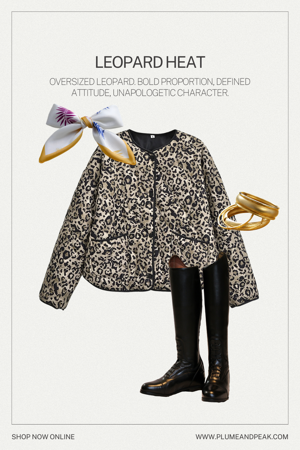 Women’s Leopard Print Jacket | Chic Oversized Statement Coat