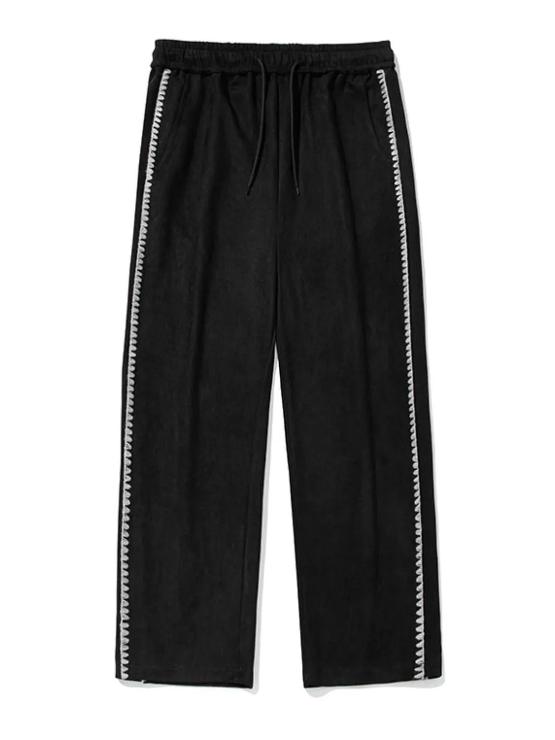 Men's Relaxed Wide-Leg Drawstring Pants | Streetwear Lounge Essential - Plume & Peak