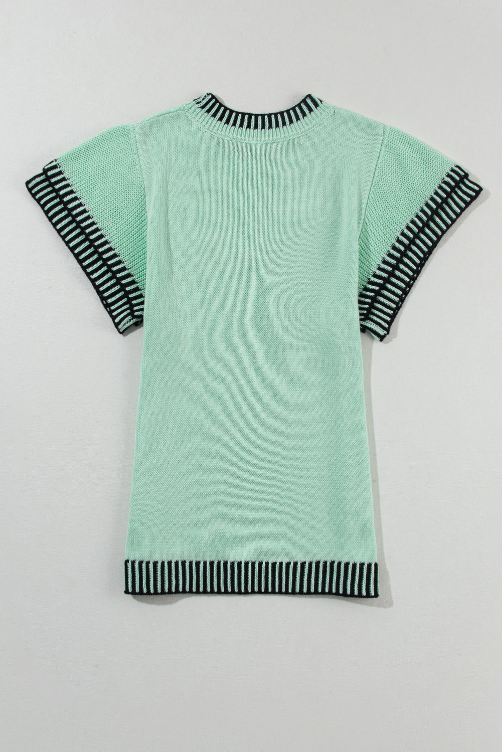 Round Neck Short Sleeve Knit Top - Plume & Peak