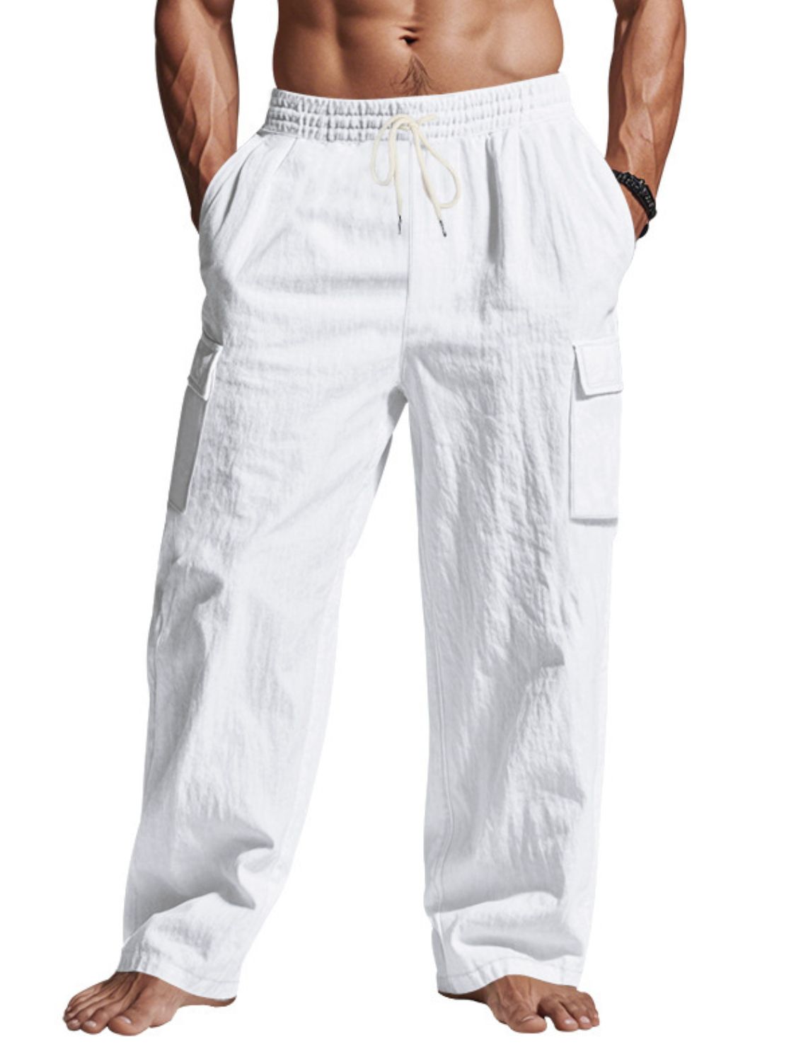 Men’s Relaxed Fit Drawstring Pants | Lightweight, Breathable Lounge & Travel Pants - Plume & Peak