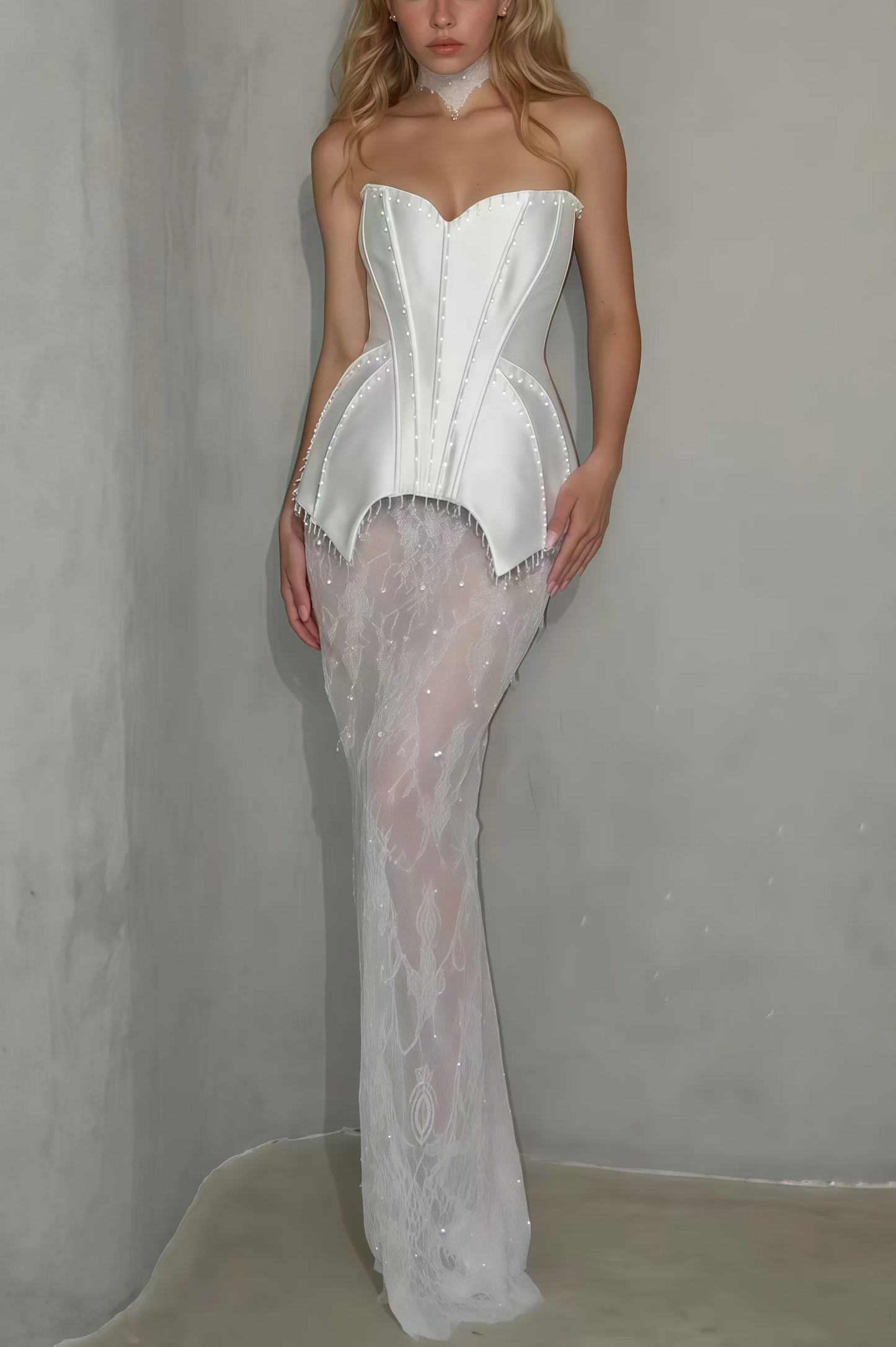 Elegant Crystal Evening Gown Valentines Party and Beyond - Plume & Peak