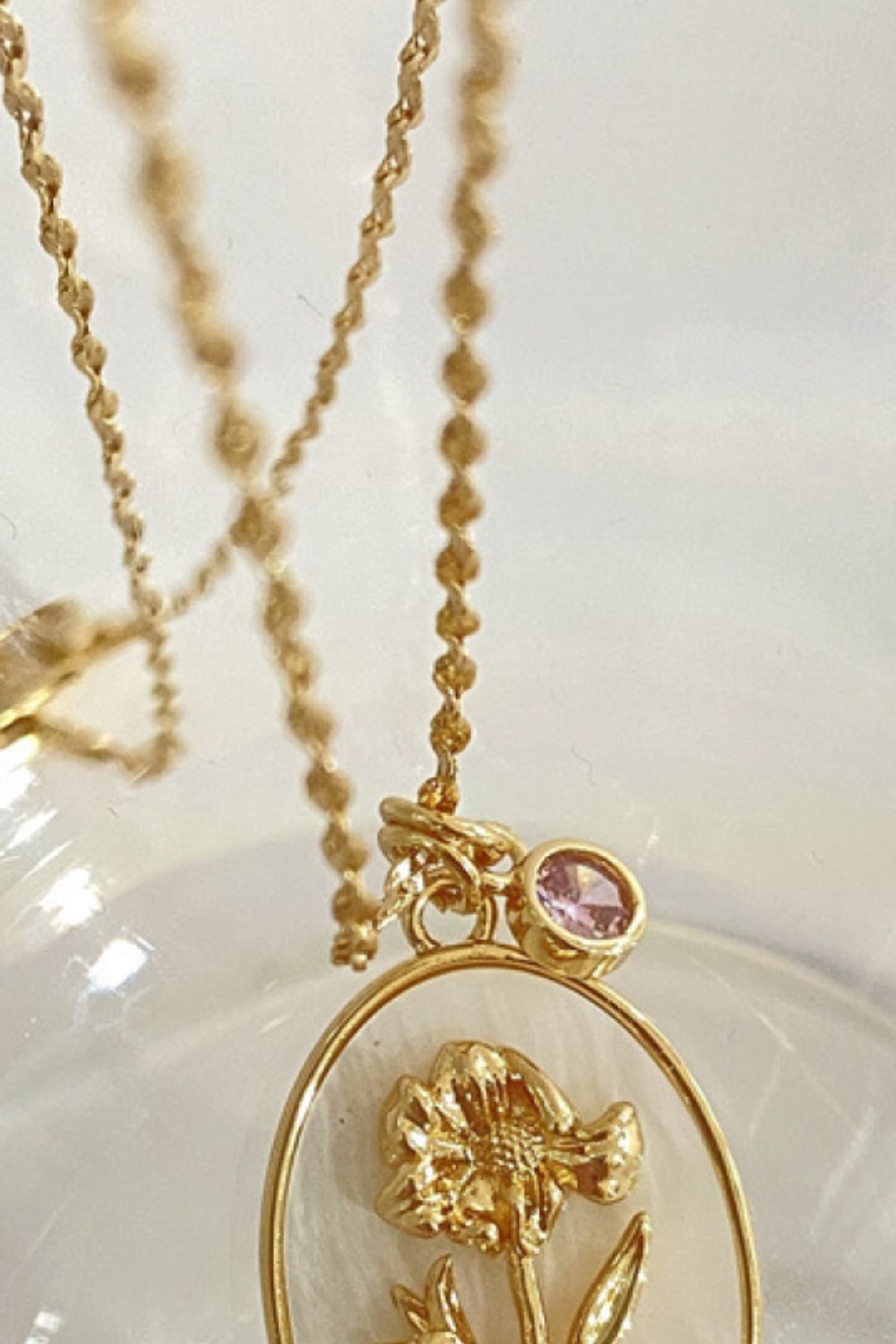 Flower Shell Pendant Copper Necklace - Plume & Peak