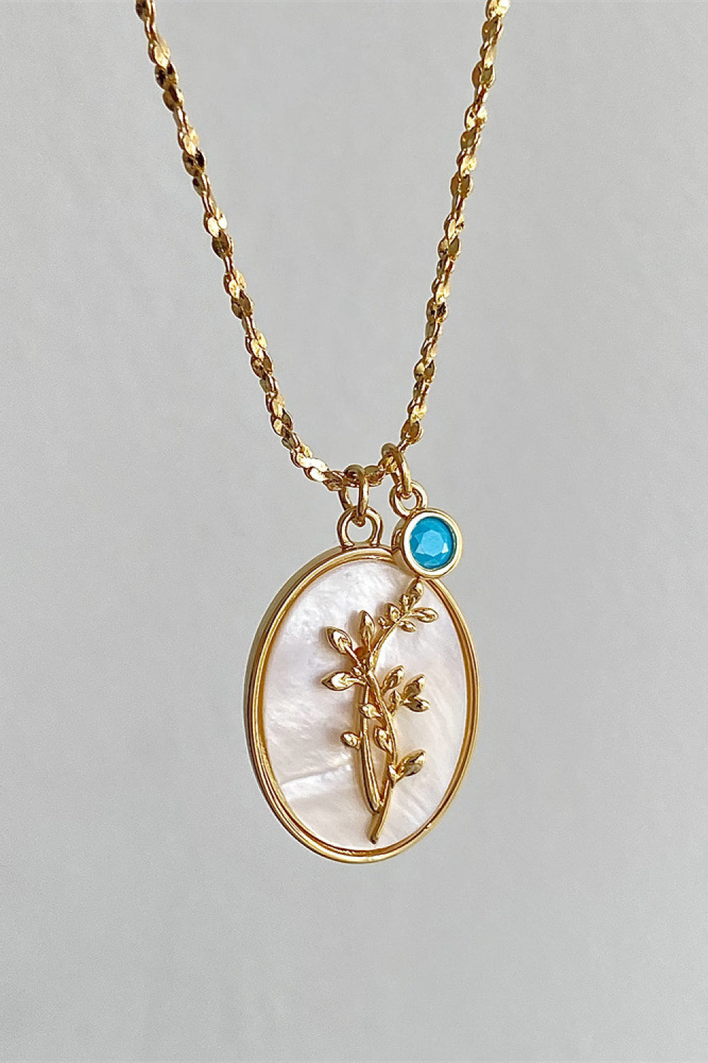 Flower Shell Pendant Copper Necklace - Plume & Peak