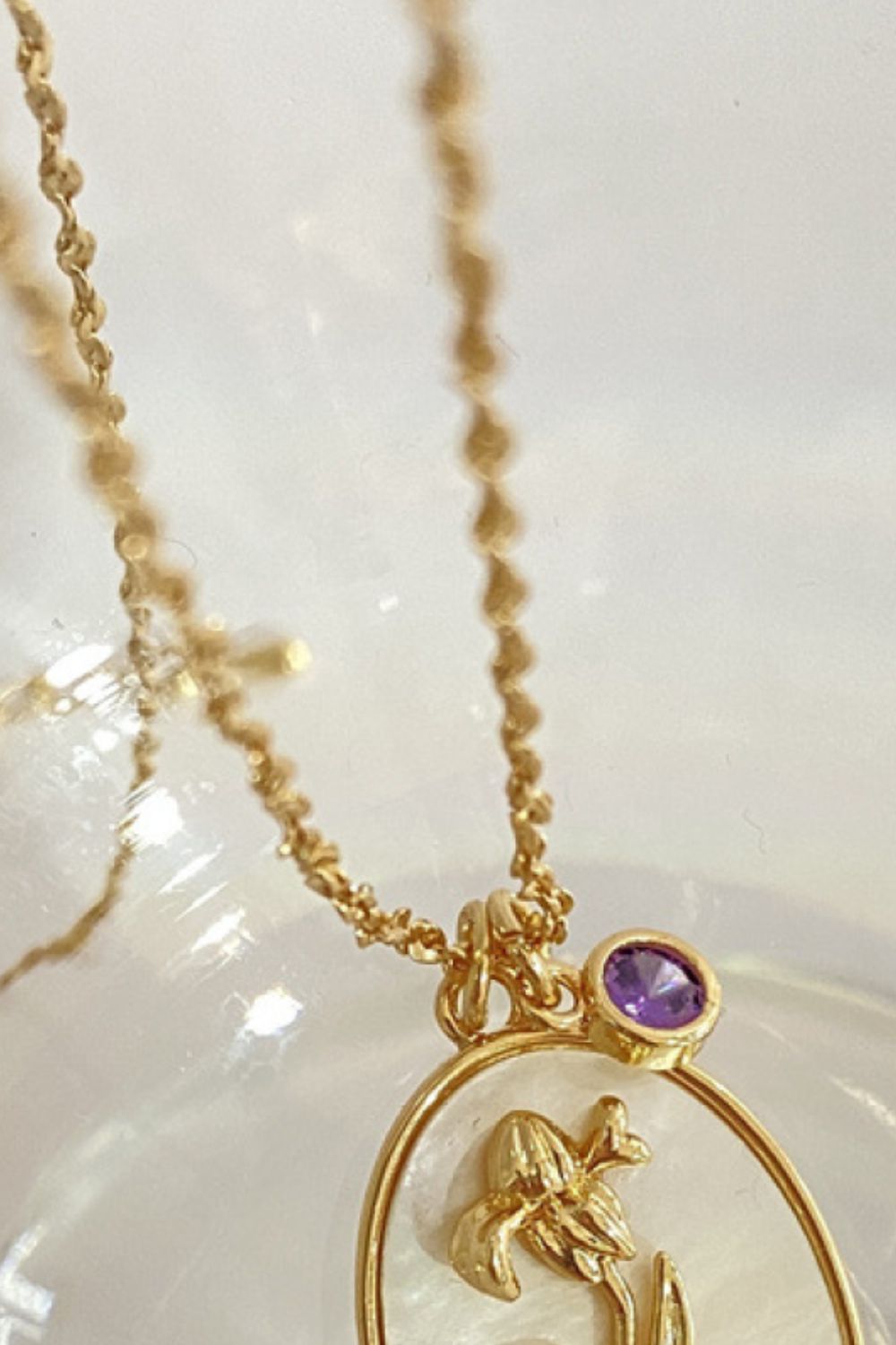 Flower Shell Pendant Copper Necklace - Plume & Peak