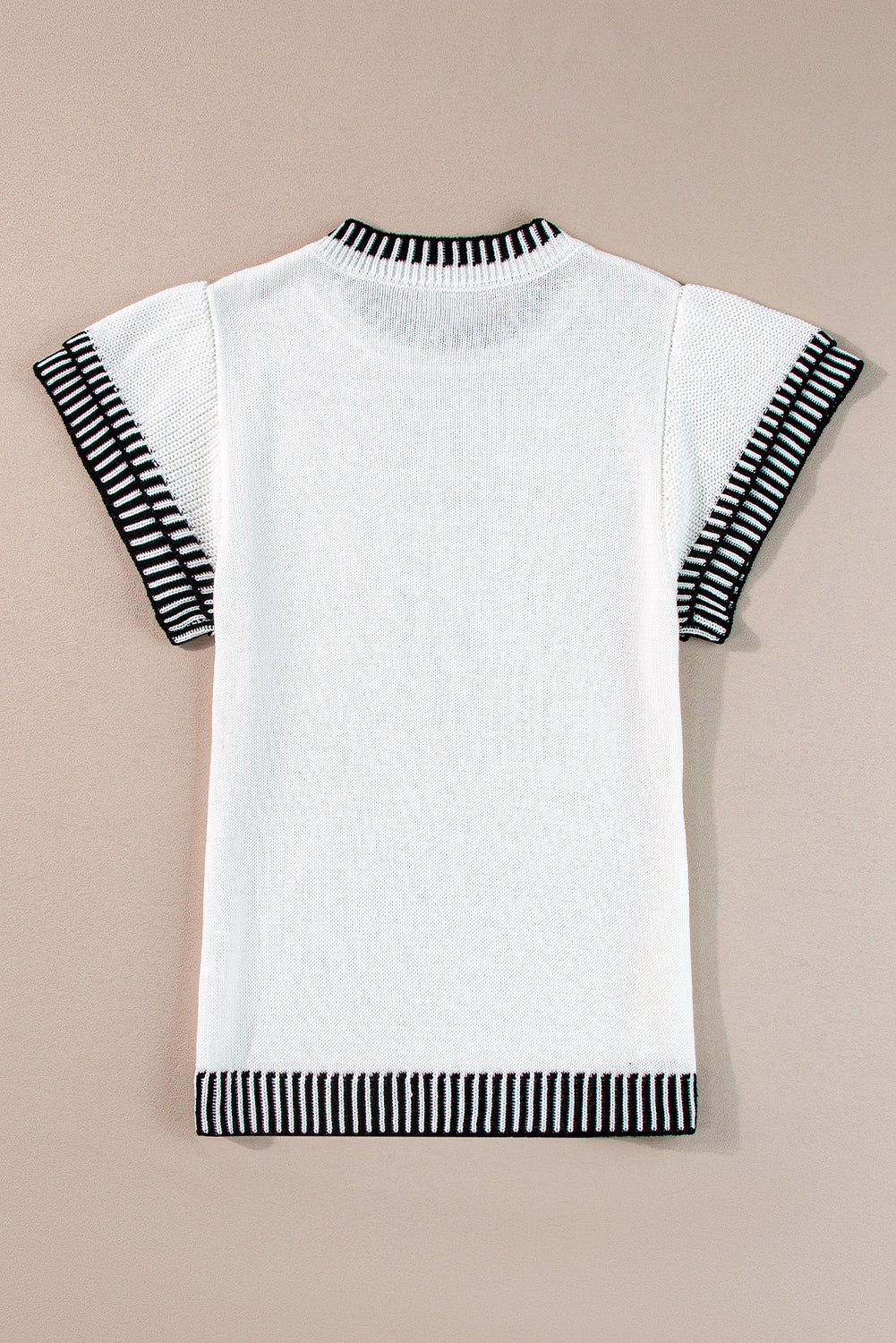 Round Neck Short Sleeve Knit Top - Plume & Peak