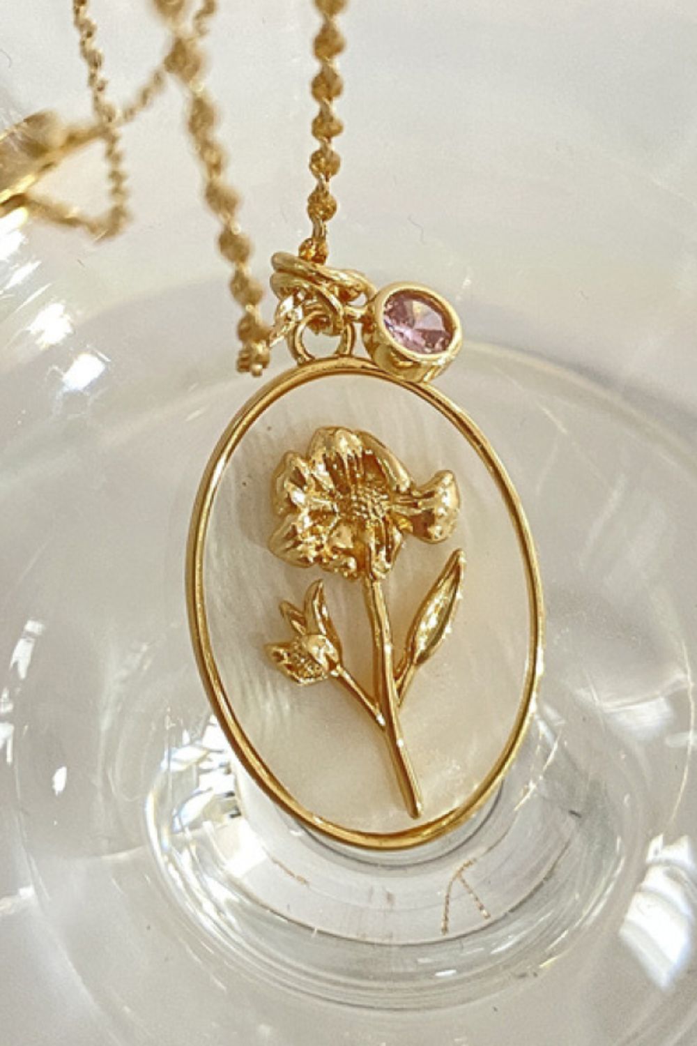Flower Shell Pendant Copper Necklace - Plume & Peak