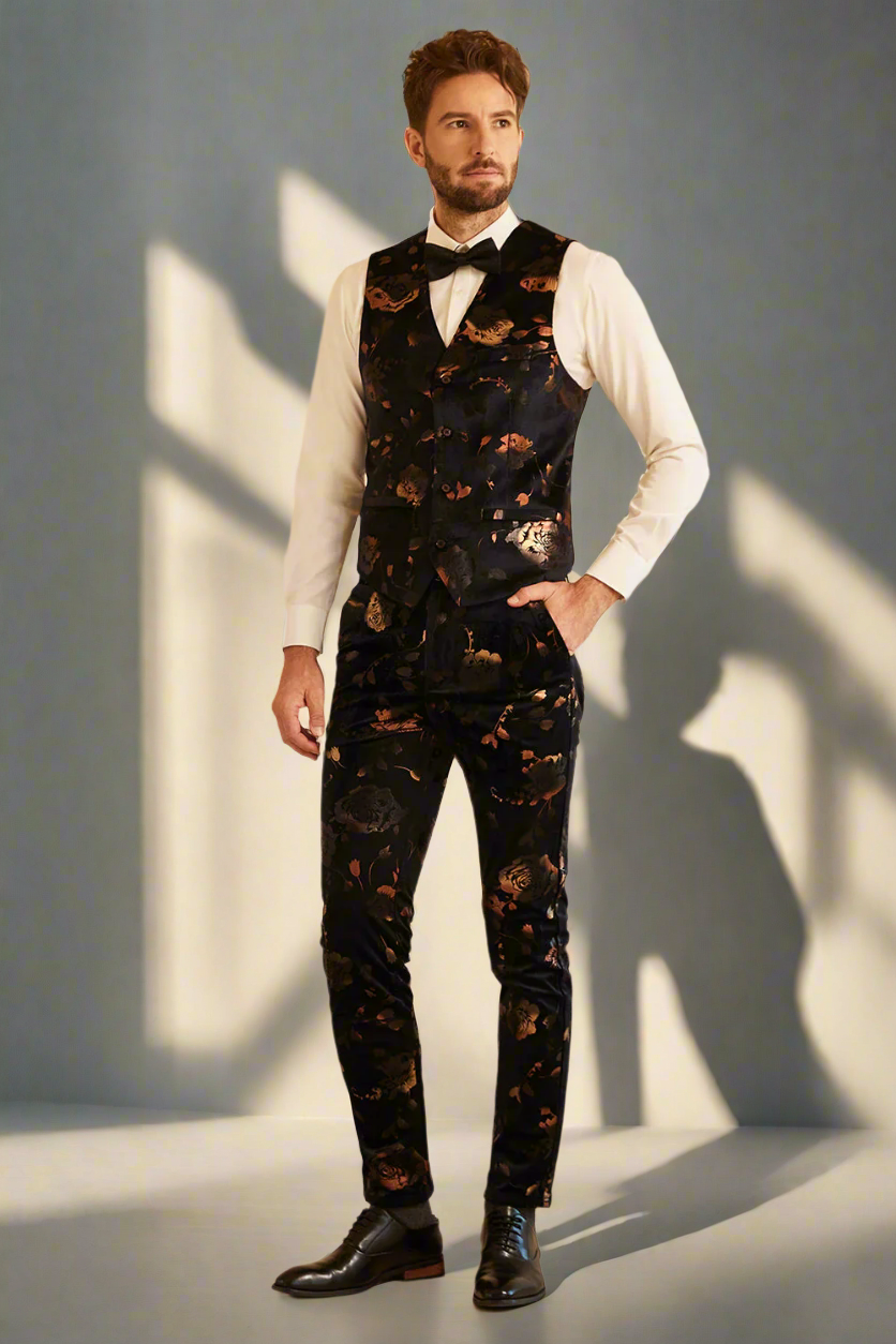 Mens Tuxedo Suit Set Wedding Stage Ready - Plume & Peak