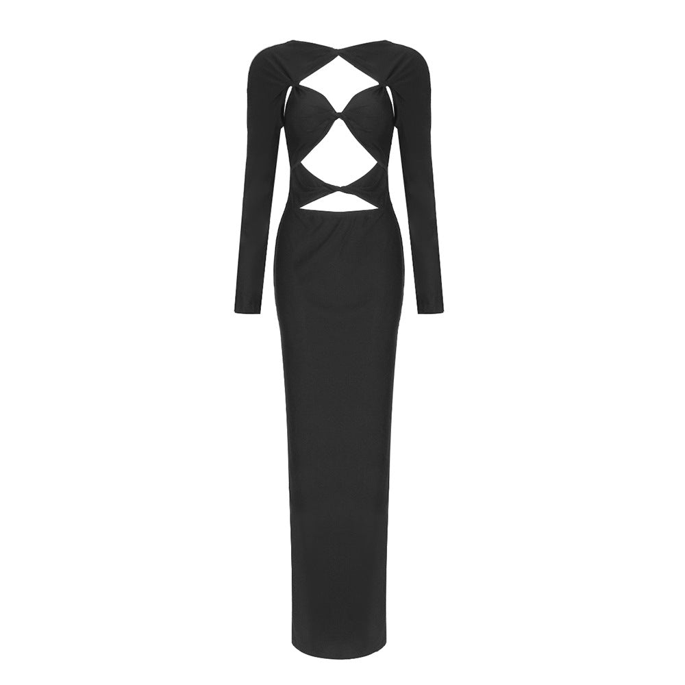 The Midnight Cutout Gown – Noir Edition - Plume & Peak