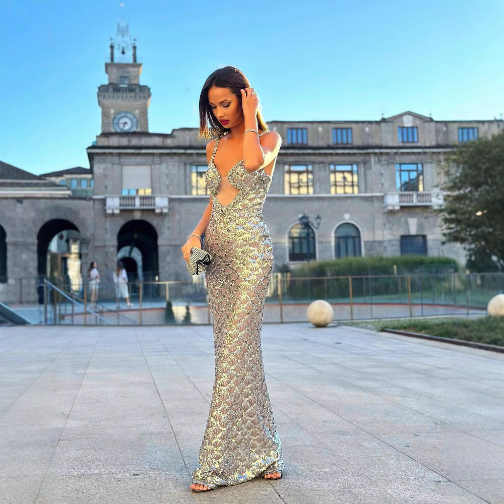 Astrid Glam Sequin Gown - Plume & Peak