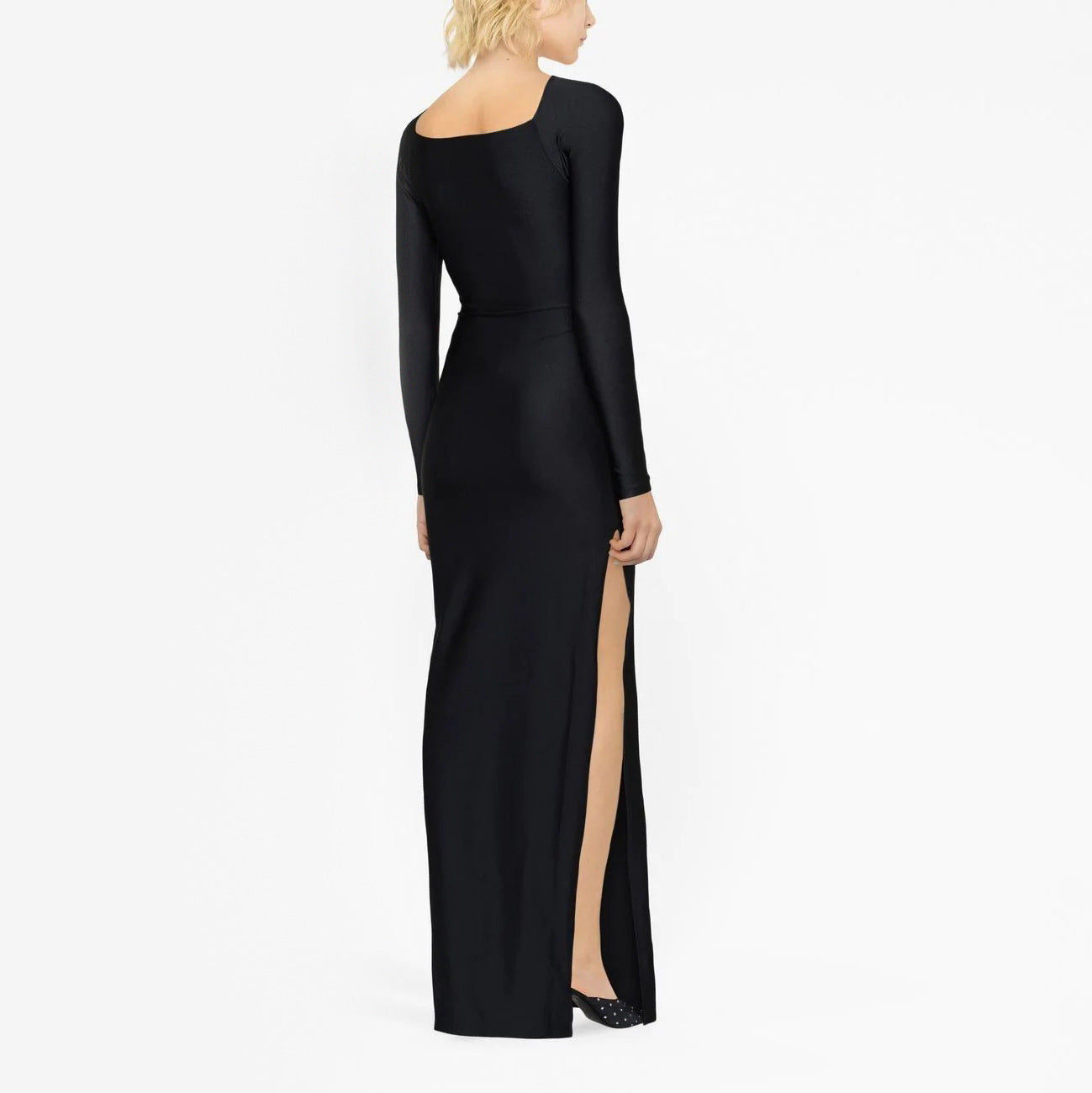 The Midnight Cutout Gown – Noir Edition - Plume & Peak
