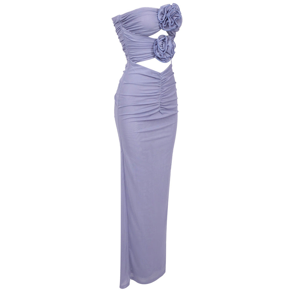 The Azure Bloom Dress - Plume & Peak