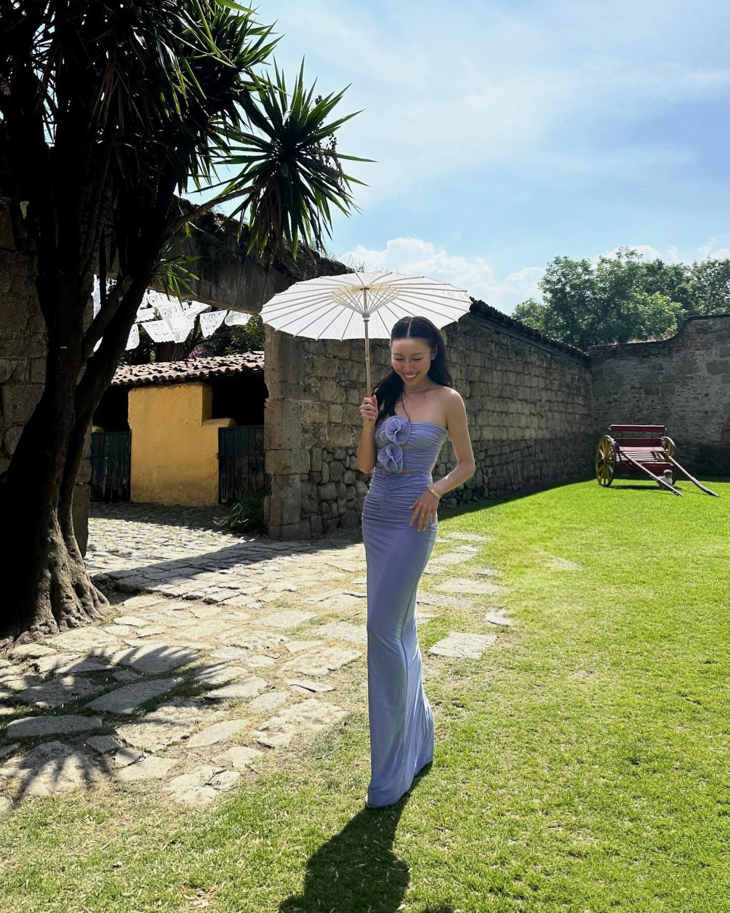 The Azure Bloom Dress - Plume & Peak