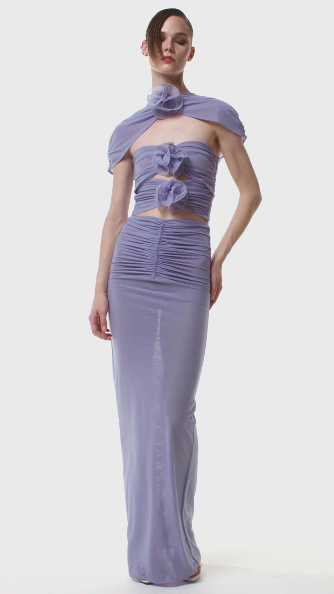 The Azure Bloom Dress - Plume & Peak