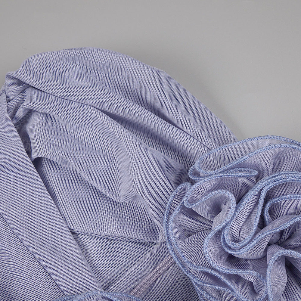 The Azure Bloom Dress - Plume & Peak
