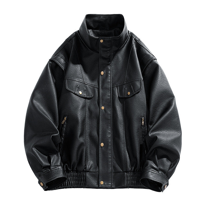 Mens Vintage Style Leather Jacket Autumn Collection - Plume & Peak