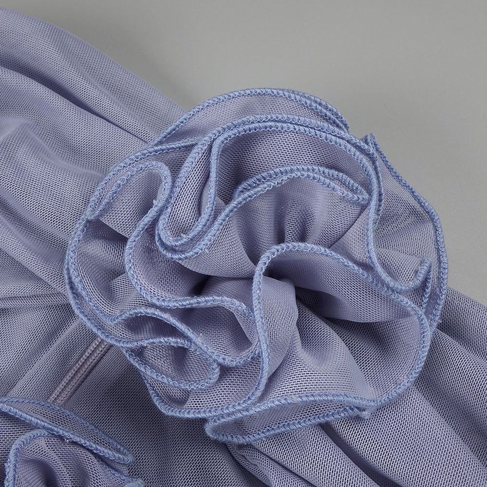 The Azure Bloom Dress - Plume & Peak