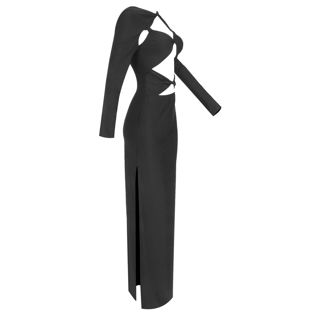 The Midnight Cutout Gown – Noir Edition - Plume & Peak