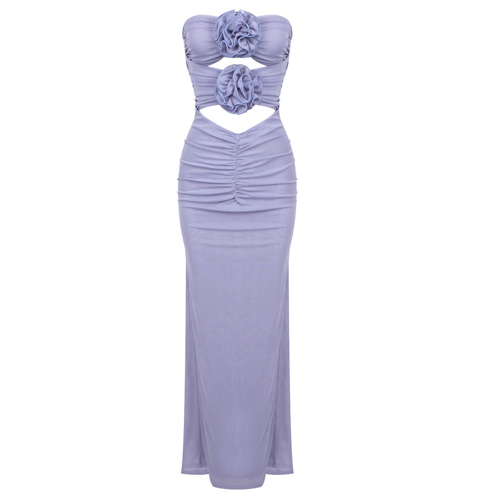 The Azure Bloom Dress - Plume & Peak