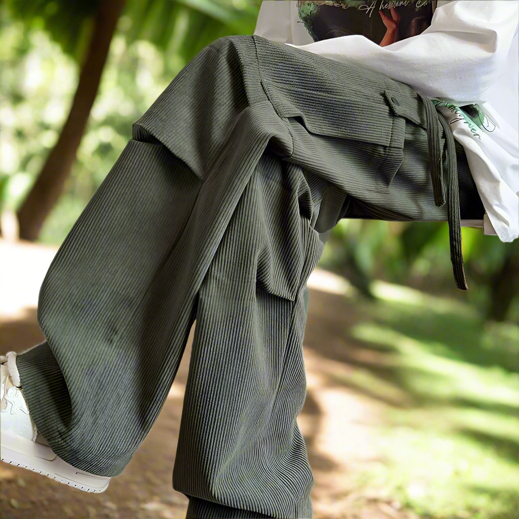 Men's Relaxed Fit Corduroy Pants – Casual, Versatile & Timeless - Plume & Peak