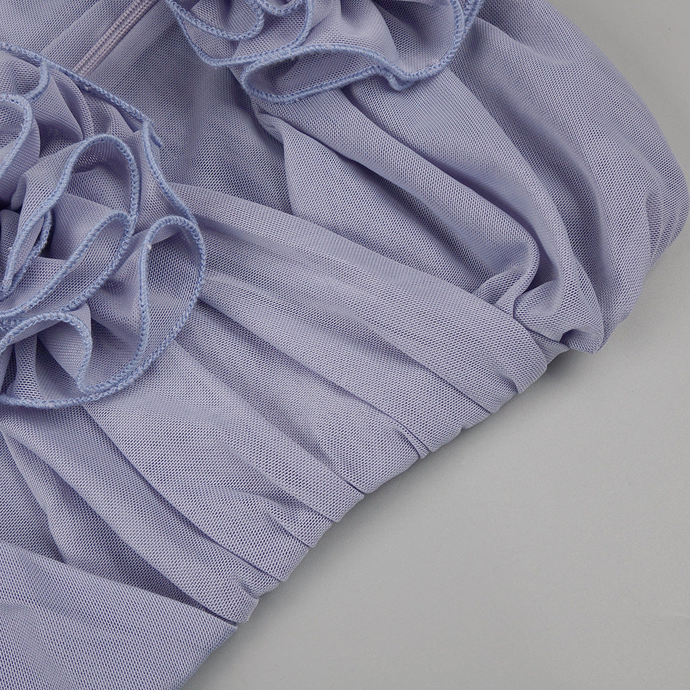 The Azure Bloom Dress - Plume & Peak