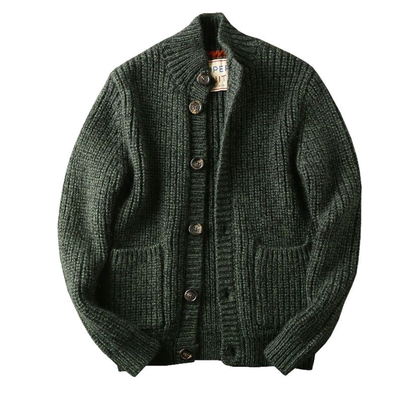 Mens Rare Label Knit Cardigan Sweater New Arrival - Plume & Peak