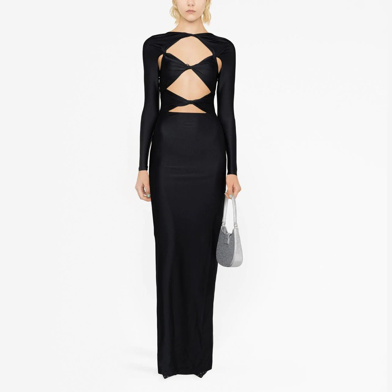 The Midnight Cutout Gown – Noir Edition - Plume & Peak
