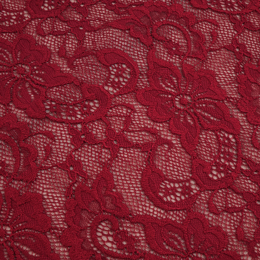 The Plume & Peak Carmine Reverie Lace Gown - Plume & Peak