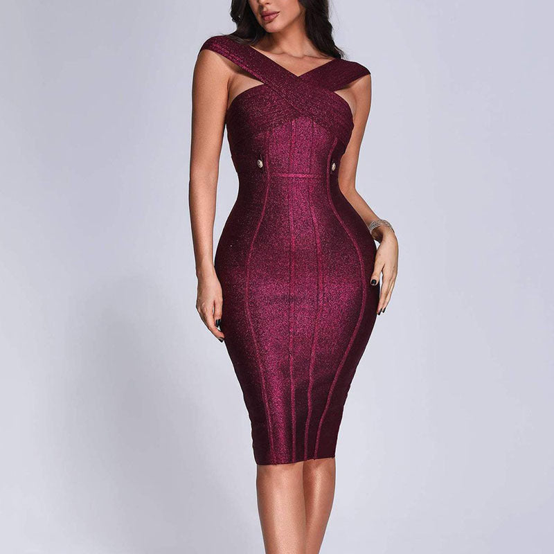 Plume & Peak Bordeaux Muse Dress - Plume & Peak