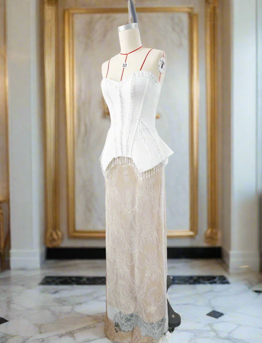 Elegant Crystal Evening Gown Valentines Party and Beyond - Plume & Peak