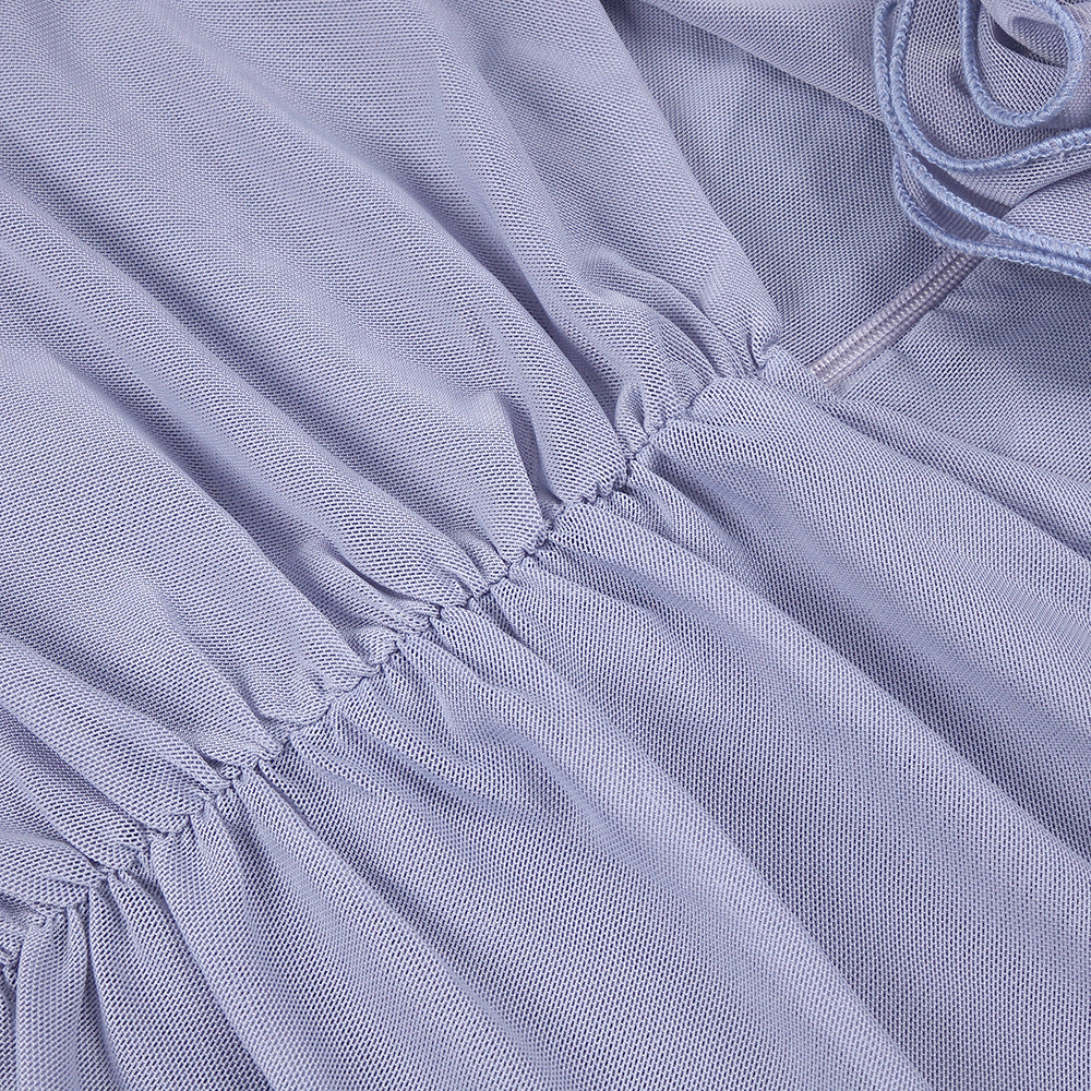 The Azure Bloom Dress - Plume & Peak