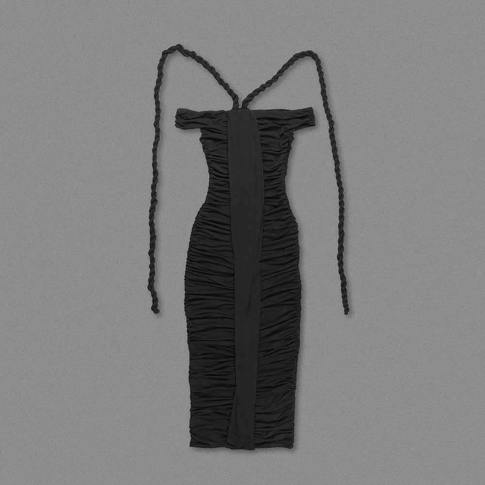 The Celestial Drape Gown – Dual-Tone Elegance - Plume & Peak