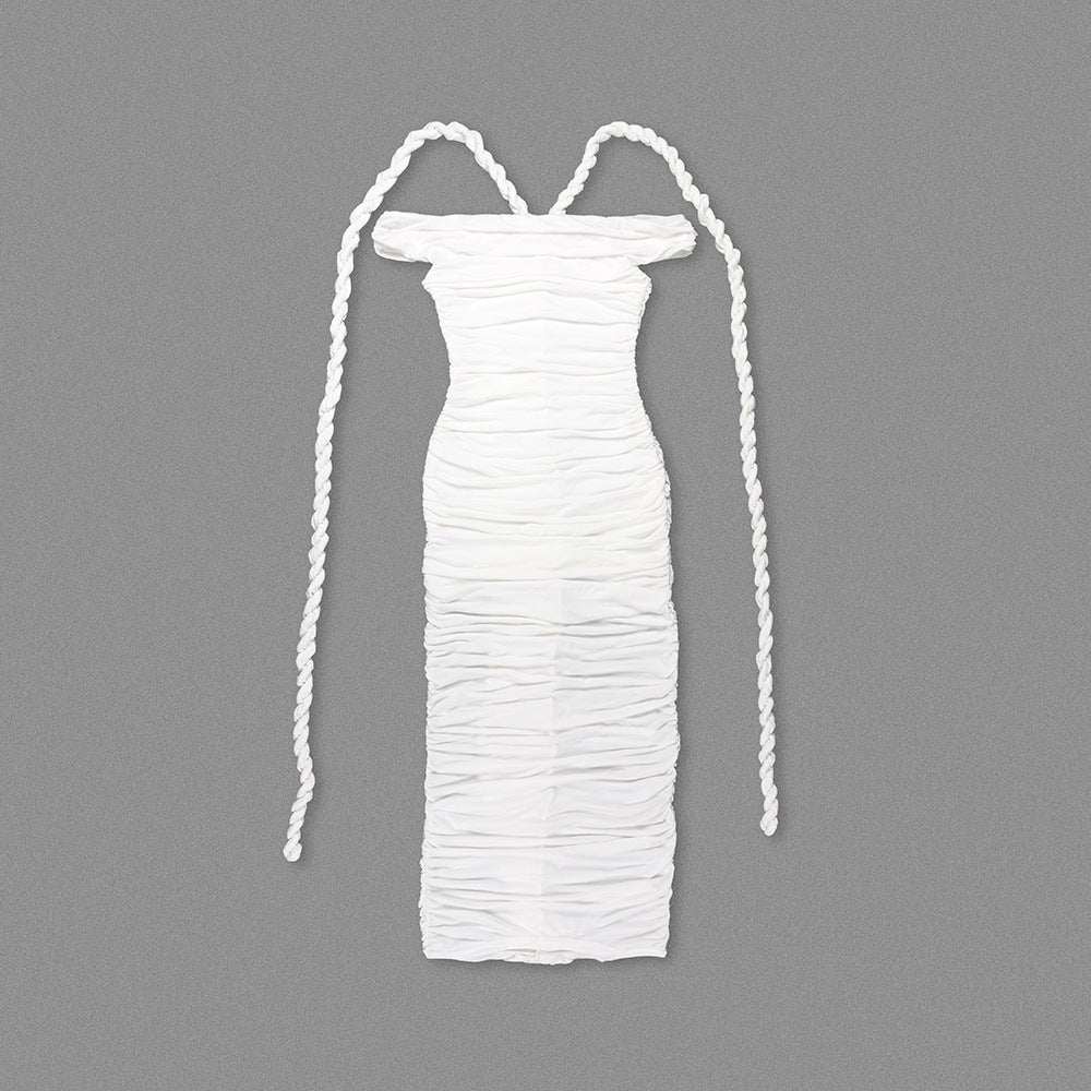 The Celestial Drape Gown – Dual-Tone Elegance - Plume & Peak