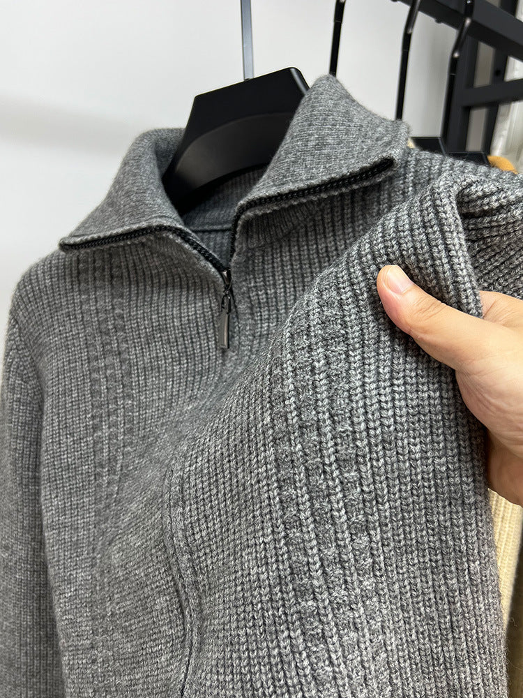 Men’s Knit Zip-Up Cardigan | Lightweight & Stylish Spring Layer - Plume & Peak