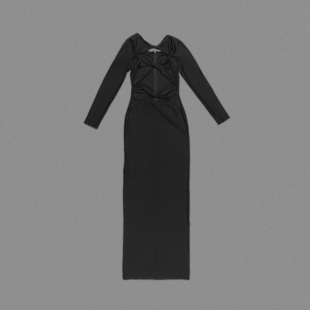 The Midnight Cutout Gown – Noir Edition - Plume & Peak