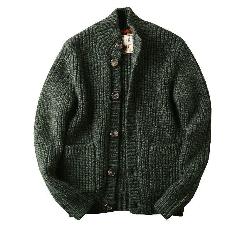 Mens Rare Label Knit Cardigan Sweater New Arrival - Plume & Peak