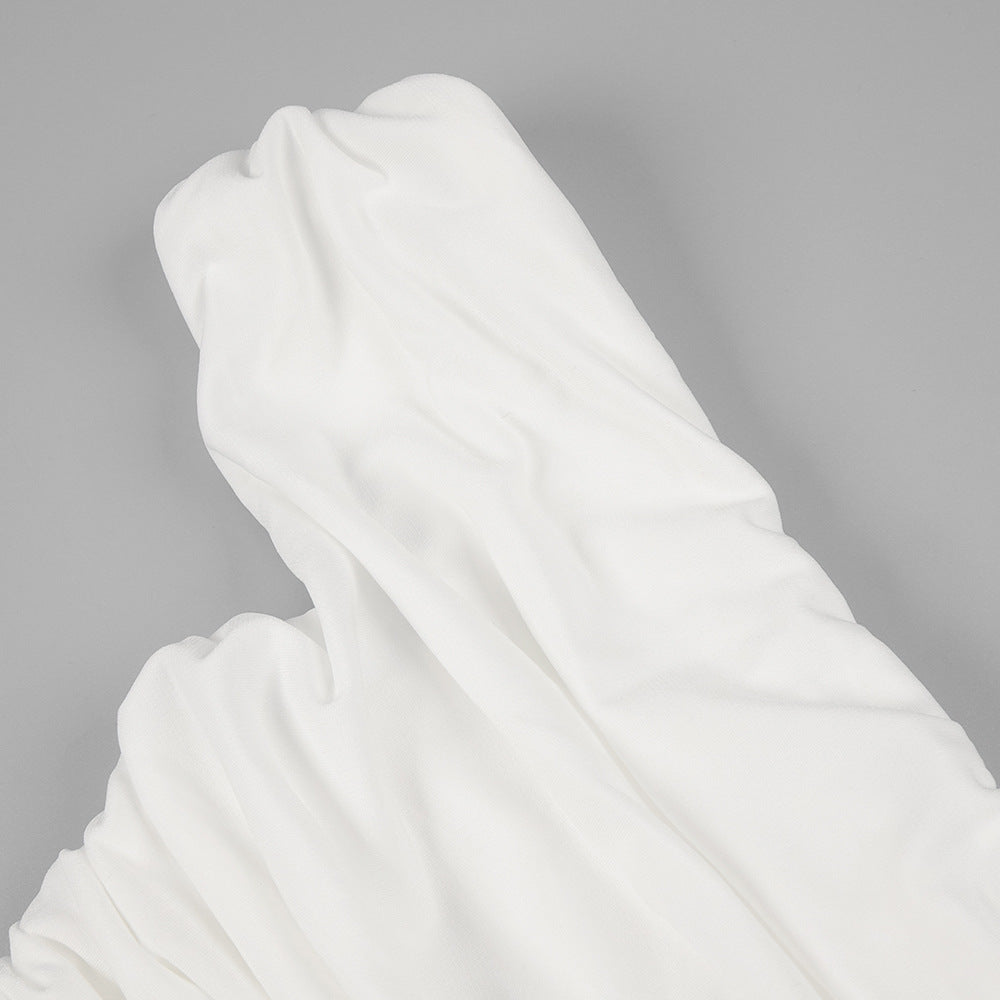 The Celestial Drape Gown – Dual-Tone Elegance - Plume & Peak