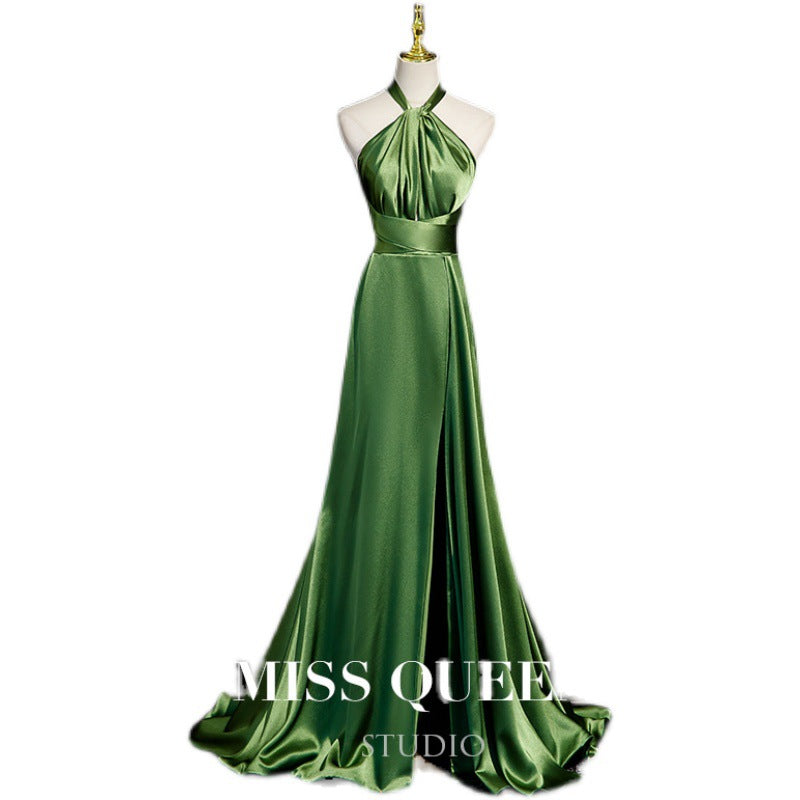 Emerald Elegance Modern Luxe Gown - Plume & Peak