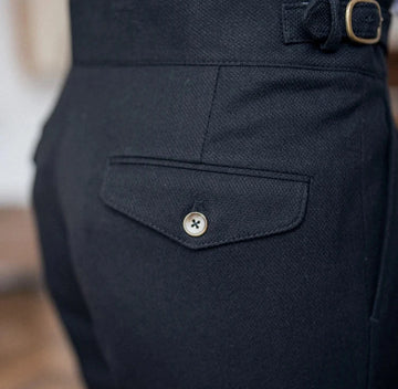 2025 Italian-Inspired High-Waist Straight-Leg Men's Trousers – Timeless Tailoring - Plume & Peak