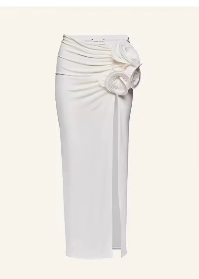 Trendy LaceUp Short Jacket Floral Split Skirt Set - Plume & Peak