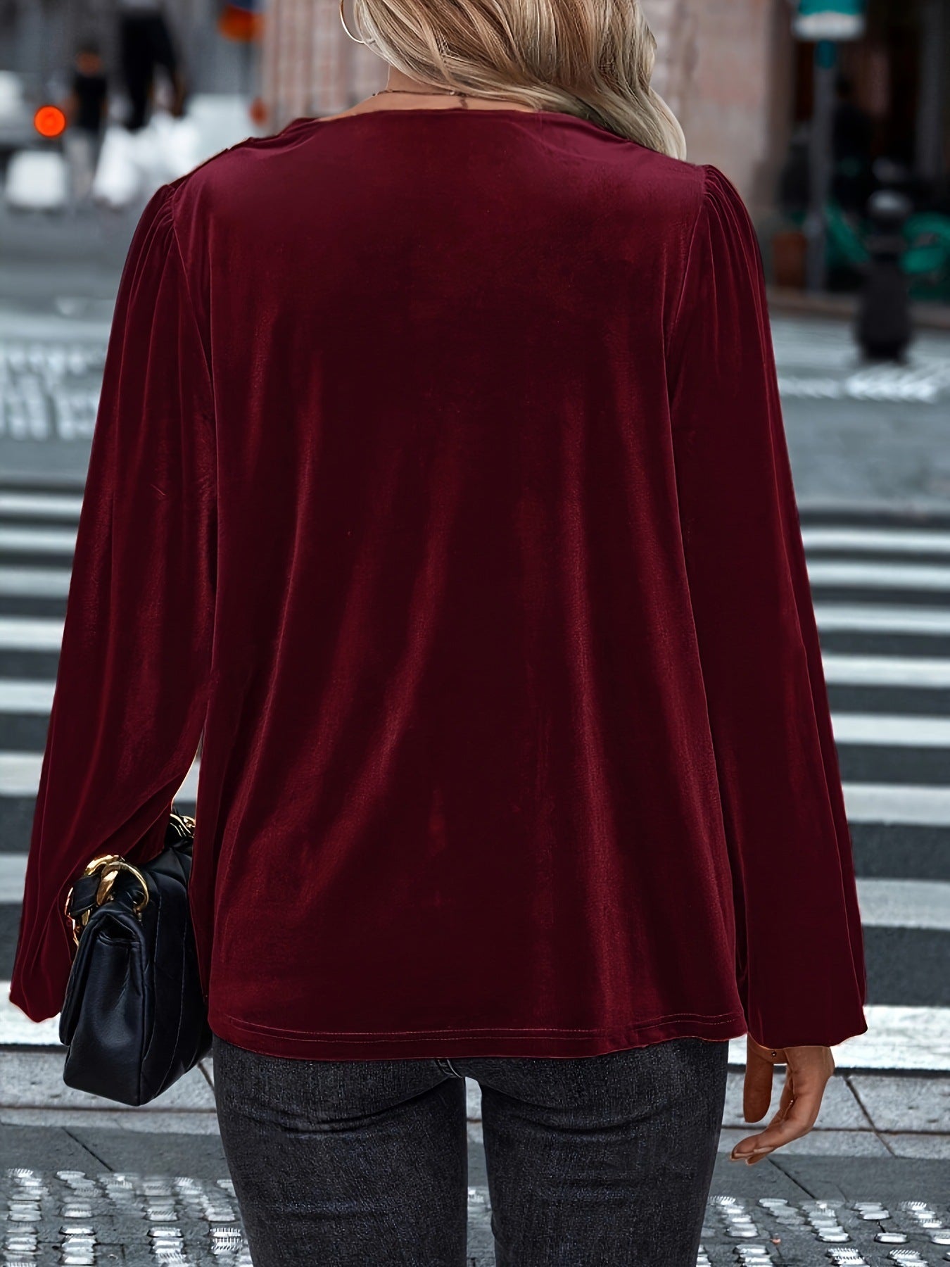 Elegant Cowl Neck Blouse for Women – Long Sleeve Workwear Top - Plume & Peak