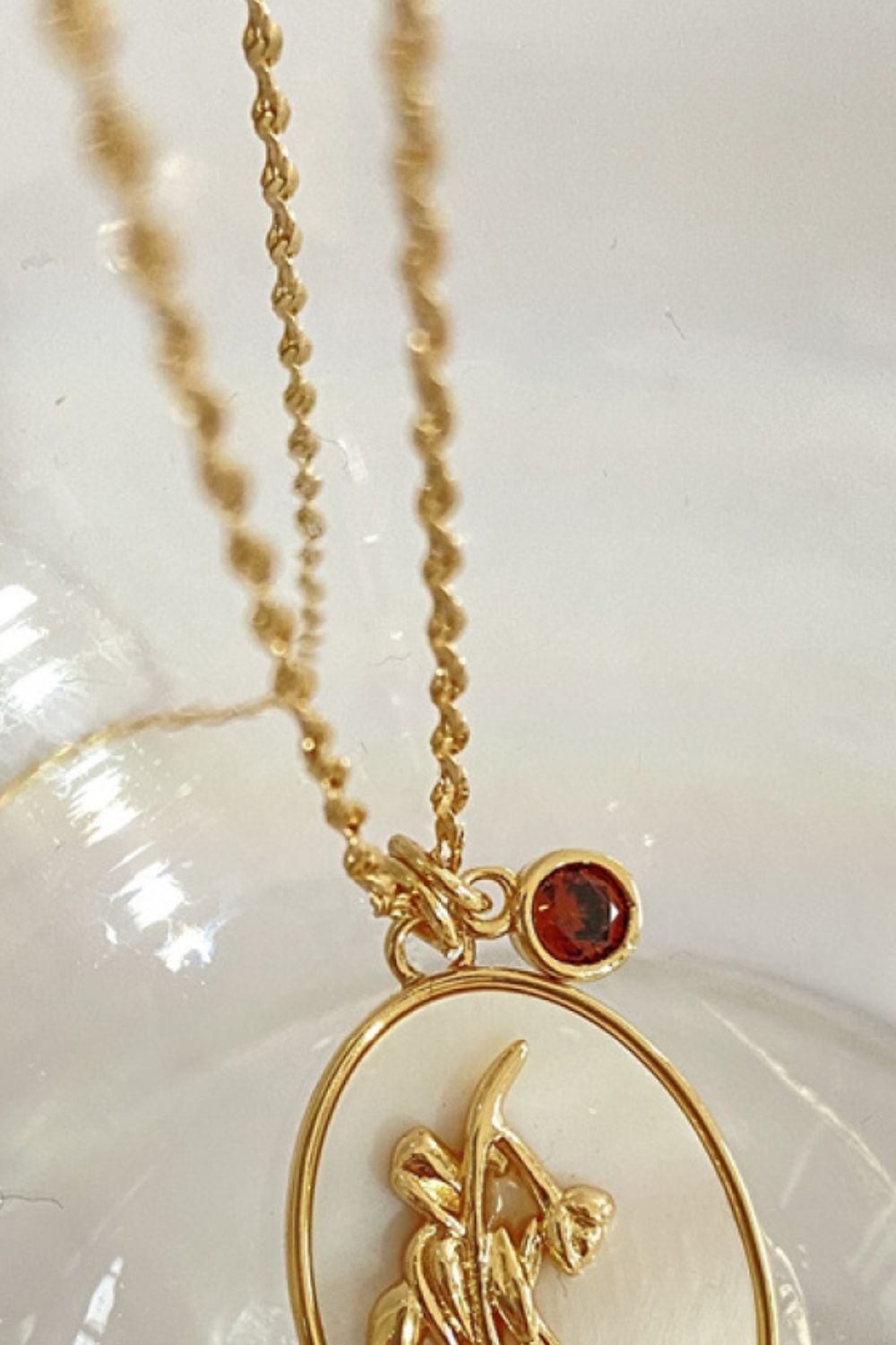 Flower Shell Pendant Copper Necklace - Plume & Peak