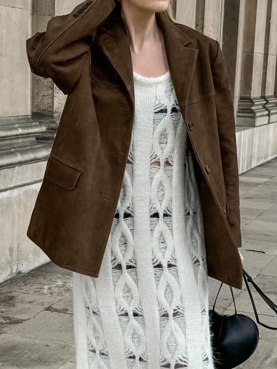Lapel Collar Button Up Jacket - Plume & Peak
